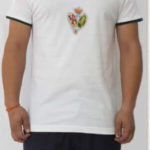Camiseta Blanca con Ribetes Bordada